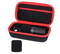 YOUSHARES MV7 - Funda para micrófono con cubierta de espuma para micrófono, funda rígida con parabrisas compatible con micrófono de condensador USB Shure MV7