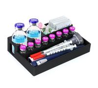 YOUSHARES Organizadora con 2 Huecos Grandes, 8 Pequeños(Ampollas de 3ml-30ml), Ideal para Manejo de Diabetes, Laboratorio, Almacena Pluma de Insulina, Jeringas, Péptidos, GLP-1, Vitaminas