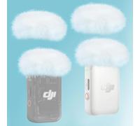 YOUSHARES Paquete de 4 parabrisas de micrófono peludo para DJI MIC 2, cubierta de micrófono con filtro pop para DJI MIC 2 Reduce el fondo Nosie, color blanco (no para DJI MIC 1)