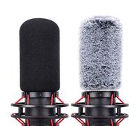 YOUSHARES QuadCast Mic parabrisas y cubierta de viento peluda compatible con micrófono HyperX QuadCast y micrófono HyperX QuadCast S
