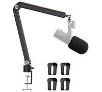 YOUSHARES SM7B Soporte para Micrófono con Filtro Antipop - Soporte de Escritorio para Micrófono para Shure SM7B, Soporte de Brazo Giratorio de Metal, Montaje de Escritorio en Voladizo