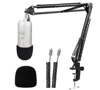 YOUSHARES SM7dB Brazo con Espuma Microfono, Brazo Microfono Compatible con Shure SM7dB Micrófono, Incluye Mazos de Cables, Adecuado para Gaming, Streaming y Otros Iugares de Ocio (negro)