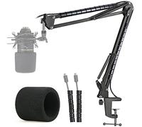 YOUSHARES SM7dB Brazo con Espuma Microfono, Brazo Microfono Compatible con Shure SM7dB Micrófono, Incluye Mazos de Cables, Adecuado para Gaming, Streaming y Otros Iugares de Ocio (negro)