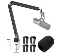 YOUSHARES SM7DB Micrófono Pop Filter - Espuma cortavientos Protección compatible con Shure SM7DB Micrófono (SM7dB Soporte Micrófono)