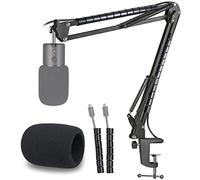 YOUSHARES Soporte de micrófono Seiren X con Filtros Anti-pop Pop Filter - Soporte de Micrófono y Parabrisas Compatible con Micrófonos Razer Seiren X