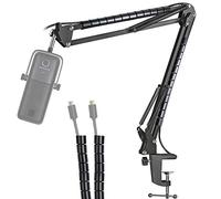 YOUSHARES Wave 1 & Wave 3 Soporte de Micrófono: Brazo de Micrófono, Compatible con Micrófonos de Condensador Elgato Wave 1/3, para Micrófonos Adaptadores de 3/8 de Pulgada a 5/8 de Pulgada