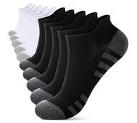 YouShow 10 pares de calcetines deportivos para hombre y mujer, acolchados, transpirables, 5x negro + 5x blanco, 39-42