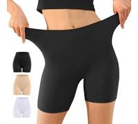 YouShow 3 Pack Pantalon Antirozaduras Mujer Debajo la Falda Pantalones Cortos Vestir Braga Anti Roce Negro Blanco Beiges XL