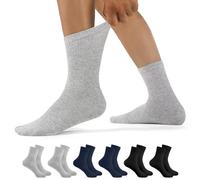YouShow 6 Pares Multicolor Diabéticos Calcetines Hombre & Mujer sin Goma Circulacion Algodón 43-46