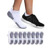 YouShow 8 Pares Calcetines de Hombre Mujer Deportivos Algodon Transpirable Cortos(8x Blanco,43-46)