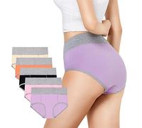 YouShow Bragas Mujer Pack de 5 Algodón Cintura Alta Braguitas Multicolor02 M