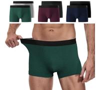 YouShow Calzoncillos tipo bóxer para hombre, 6 unidades, algodón, sin rayados, estilo retro, calzoncillos tipo bóxer, multicolor, S