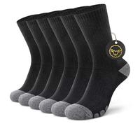 YouShow Merino Calcetines de Senderismo para Hombre y Mujer 3 Pares de Calcetines de Trekking al Aire Libre con Almohadillado Anti-Burbujas, 3 x negro, 39-42