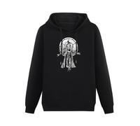 YOUSICHUANG Allan PoE The Crow Movie Hoody Unisex Ptinted Hoodies Long Sleeve Men's Hooded with Pocket Black M
