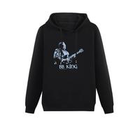 YOUSICHUANG BB King Vintage Jazz Blues Band Tour Hoody Unisex Ptinted Hoodies Long Sleeve Men's Hooded with Pocket Black M