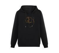 YOUSICHUANG Fibonacci Golden Ratio Circle Hoody Unisex Ptinted Hoodies Long Sleeve Men's Hooded with Pocket Black XXL