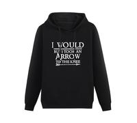 YOUSICHUANG I Would, But I Took An Arrow To The Knee Hoody Unisex Long Sleeve Hooded with Pocket Black M
