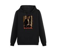YOUSICHUANG Lucifer TV Show Poster Art Pattern Printing Hoody Unisex Long Sleeve Hooded with Pocket Black XL