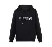 YOUSICHUANG Pig Destroyer Hoody Unisex Ptinted Hoodies Long Sleeve Men's Hooded with Pocket Black S
