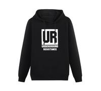 YOUSICHUANG Underground Resistance Records Detroit Techno Ur EDM House Hoody Unisex Long Sleeve Hooded with Pocket Black XXXL