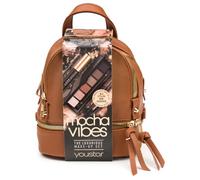 youstar Mocha Smokey 01 - Juego de maquillaje Mocha Vibes con paleta de sombras de ojos, color marrón ahumado, máscara de volumen XXL y delineador de ojos Kajal - Juego de regalo de belleza vegana en