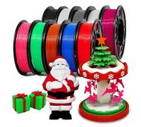 YOUSU Filamento PLA Plus (PLA+) de 1,75 mm, 10 bobinas de 250 g, filamento profesional de alta resistencia para impresora 3D (negro/blanco/gris/rojo/azul/verde/naranja/rosa/morado/transparente)