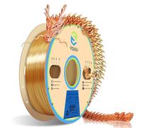 Yousu Filamento Silk PLA Tricolor Brillante 1.75mm para Impresora 3D，Filamento de Seda Brillante PLA con Superficie Lisa y Sedosa，Precisión Dimensional +/- 0.02mm，carrete de 1kg，Oro Plata Cobre