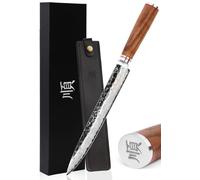YOUSUNLO9NG Cuchillo de tallar y cortar de Damasco Sashimi Cuchillo de 10 pulgadas - Súper acero japonés VG10 - Mango de madera de nogal ergonómico respetuoso con el medio ambiente