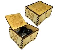 Youtang - Caja de música Coraline de madera grabada, mini caja musical, regalo para soñar, ideal para cumpleaños/aniversario/Día de San Valentín/Navidad (cuerda, marrón)