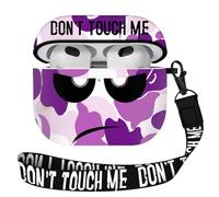 Youtec Funda para AirPods 3 2021, Don't Touch Me Airpods con llavero/cordón, funda suave y bonita a prueba de golpes para mujeres y hombres, compatible con funda de carga AirPods 3, morado