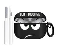 Youtec Funda para AirPods Pro de 2ª generación 2022, Don't Touch Me Airpods Pro 2 con llavero, funda suave y bonita a prueba de golpes para mujeres y hombres, compatible con Apple AirPod Pro 2, negro