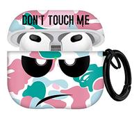 Youtec Funda para AirPods Pro de 2ª generación 2022, Don't Touch Me Airpods Pro 2 con llavero, funda suave y bonita a prueba de golpes para mujeres y hombres, compatible con Apple AirPod Pro 2, rosa