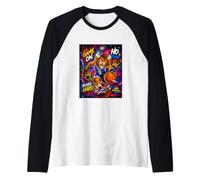 Youth Basketball Mania Space Galaxy Graffiti Art Camiseta Manga Raglan