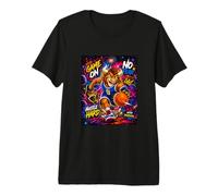 Youth Basketball Mania Space Galaxy Graffiti Art Camiseta Premium