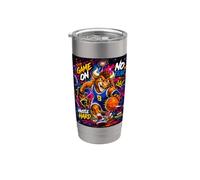 Youth Basketball Mania Space Galaxy Graffiti Art Vaso térmico de acero inoxidable de doble pared