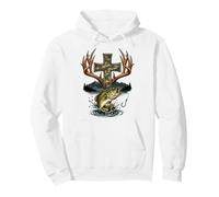 Youth Faith Camo Cross Hunting Fishing Christian Sudadera con Capucha