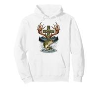 Youth Faith Camo Cross Hunting Fishing Christian Sudadera con Capucha