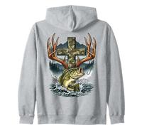 Youth Faith Camo Cross Hunting Fishing Christian Sudadera con Capucha