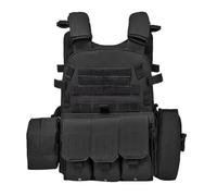 Youth Fishing Vest - Adjustable Multiple Pouches Protective Chest Rig | Multi-Scene Versatility Carrier Vest - For Outdoor Hunting Training Paintball Cosplay Costume Role Play Combat Battle Guard