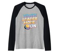 Youth Leader Mode On Ministerio Joven |- Camiseta Manga Raglan