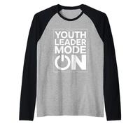 Youth Leader Mode On Ministerio Joven |- Camiseta Manga Raglan