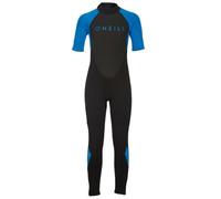 Youth Reactor-2 2mm Back Zip Short Sleeve Full Wetsuit, Black/Ocean, 4