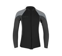Youth Reactor-2 2mm Front Zip Wetsuit Jacket, Black/Graphite/Cool Grey, 4
