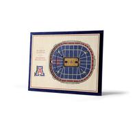 YouTheFan NCAA Arizona Wildcats 5-Layer StadiumView 3D Wall Art - Ariz
