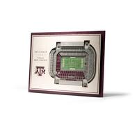 YouTheFan NCAA Texas A&M Aggies Estadio de 5 capas Ver arte de pared 3D - Kyle Field
