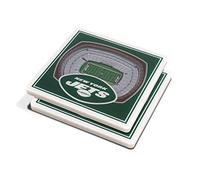 YouTheFan NFL New York Jets 3D StadiumViews Posavasos, 10 x 10 cm