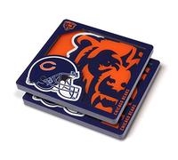 YouTheFan Posavasos Unisex de la NFL Chicago Bears Logo Series, Colores del Equipo, x 4 Pulgadas