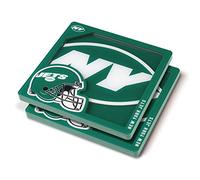YouTheFan Posavasos Unisex de la NFL New York Jets Logo Series, Colores del Equipo, x 4 Pulgadas