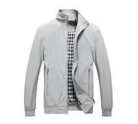 YOUTHUP Chaqueta Bomber Hombre, Corte Regular, Gris 1601, XL