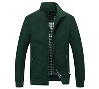 YOUTHUP Chaqueta Bomber Hombre, Corte Regular, Verde, 4XL
